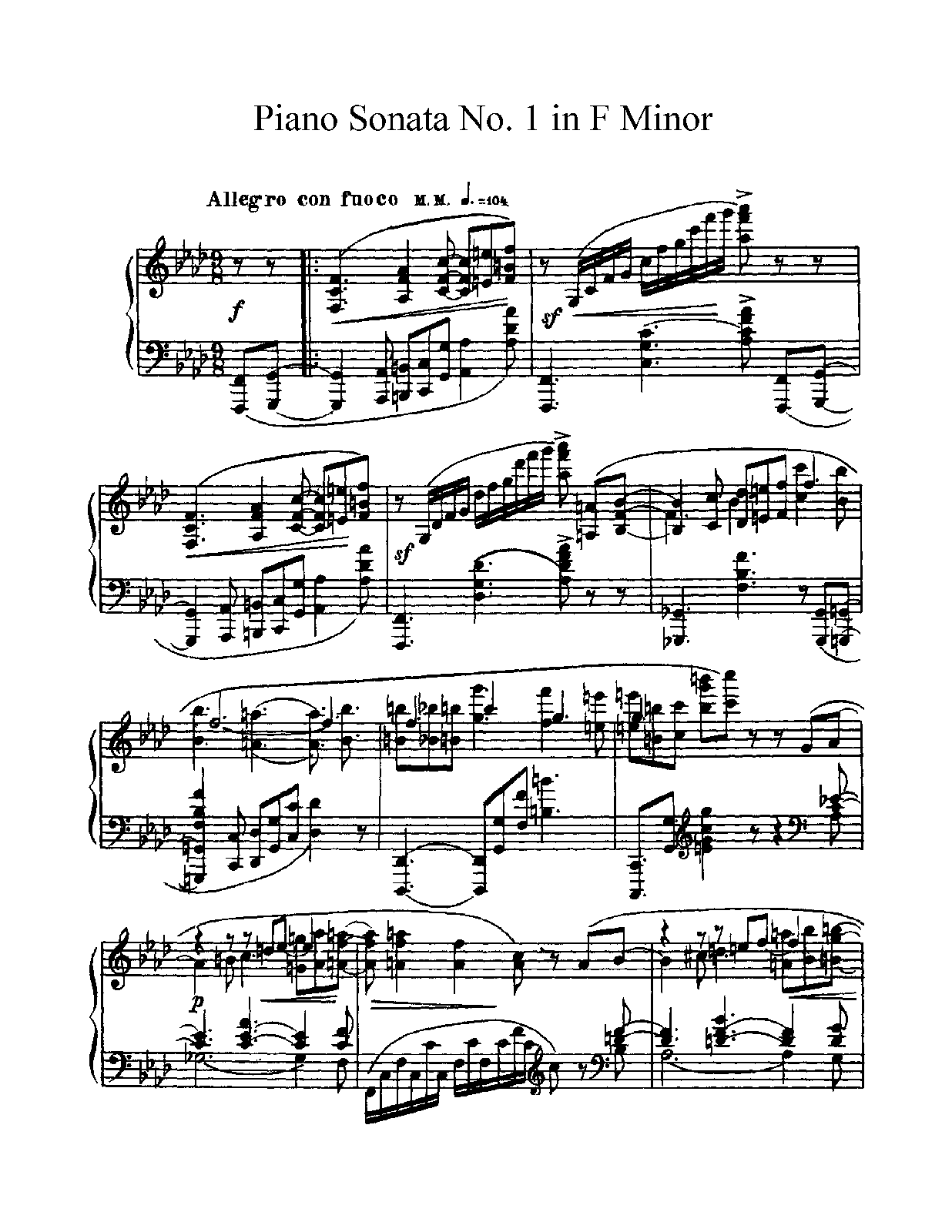 Piano Sonata No.1, Op.6