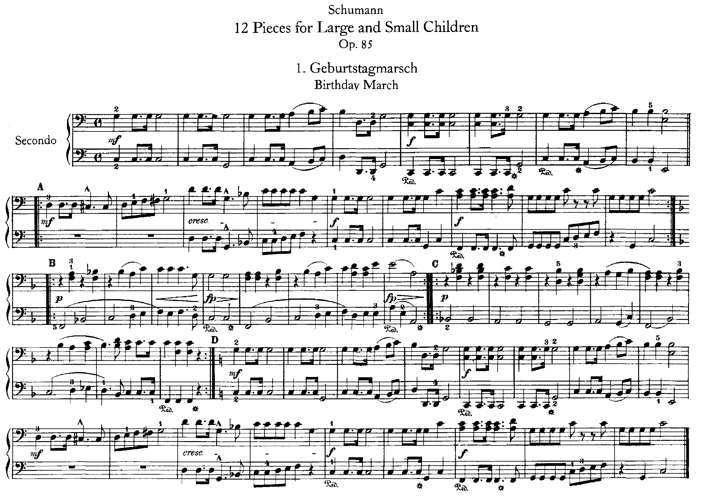 12 Klavierstücke für kleine und große Kinder, Op.85