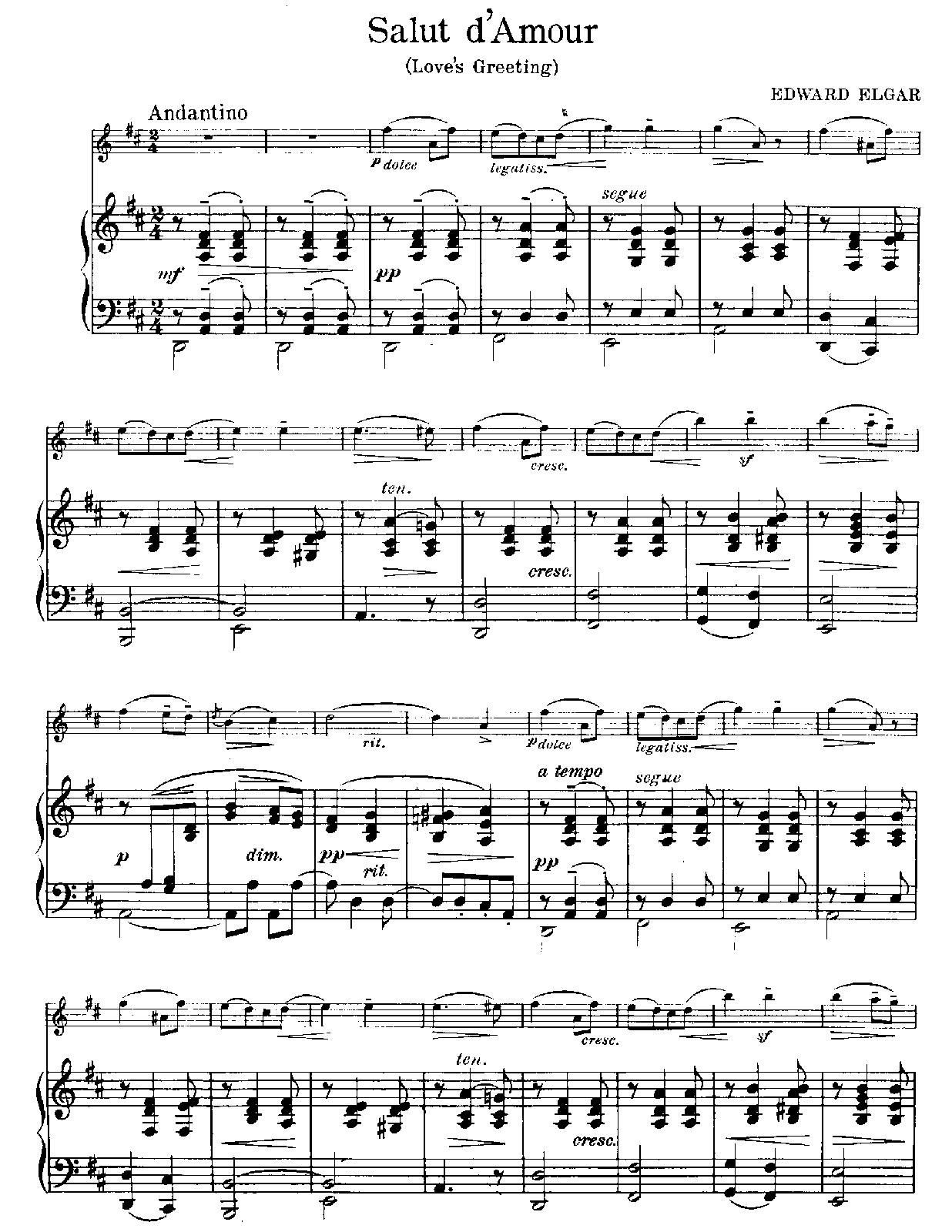 Salut d'amour, Op.12