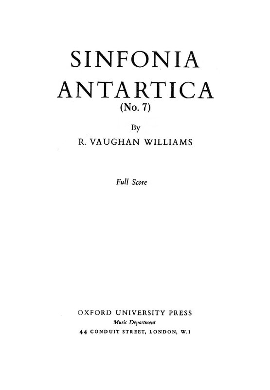 Sinfonia Antartica (Symphony No.7)