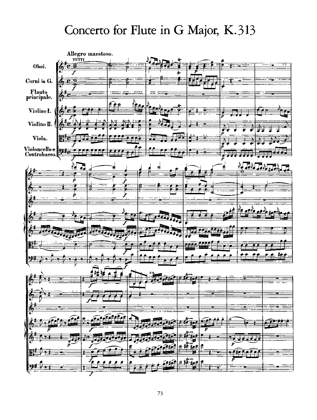 Flute Concerto in G major, K.313/285c
