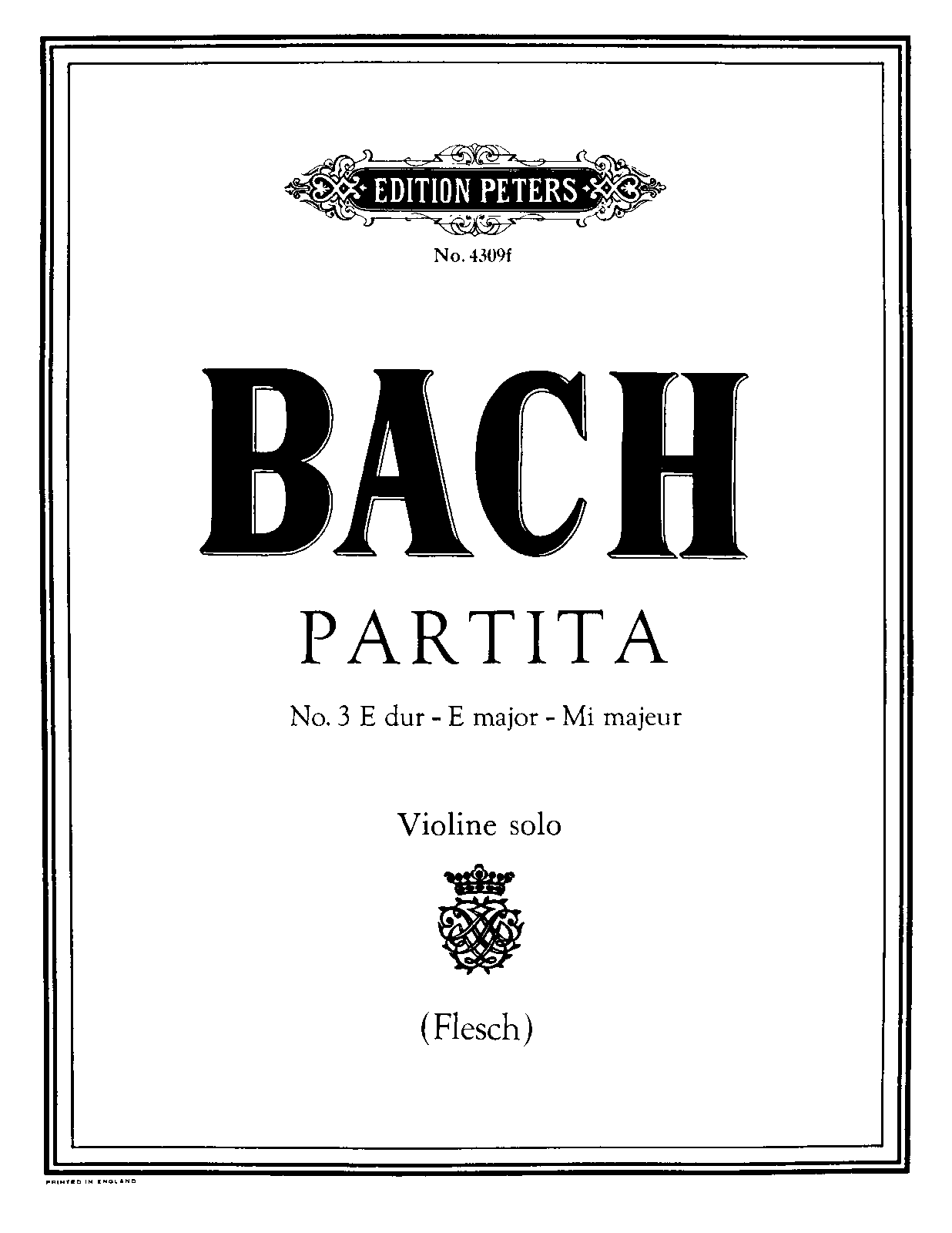 Violin Partita No.3 in E major, BWV 1006