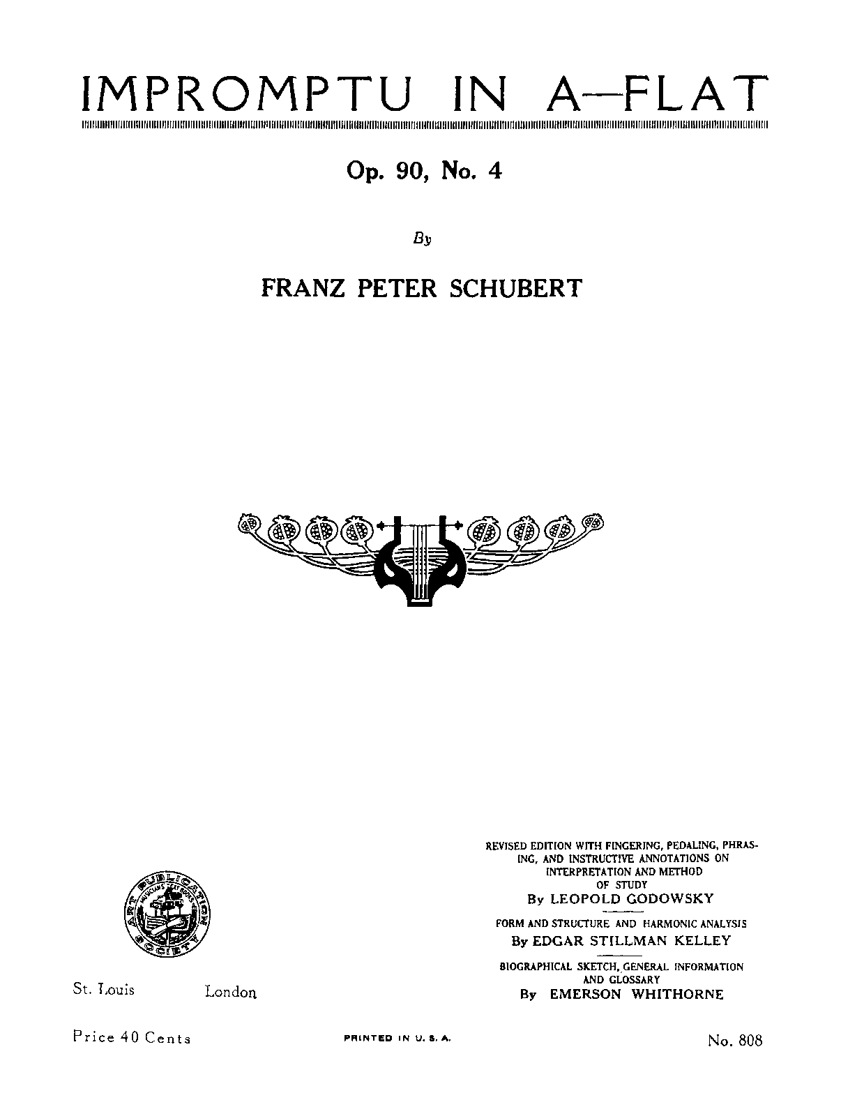 4 Impromptus, D.899