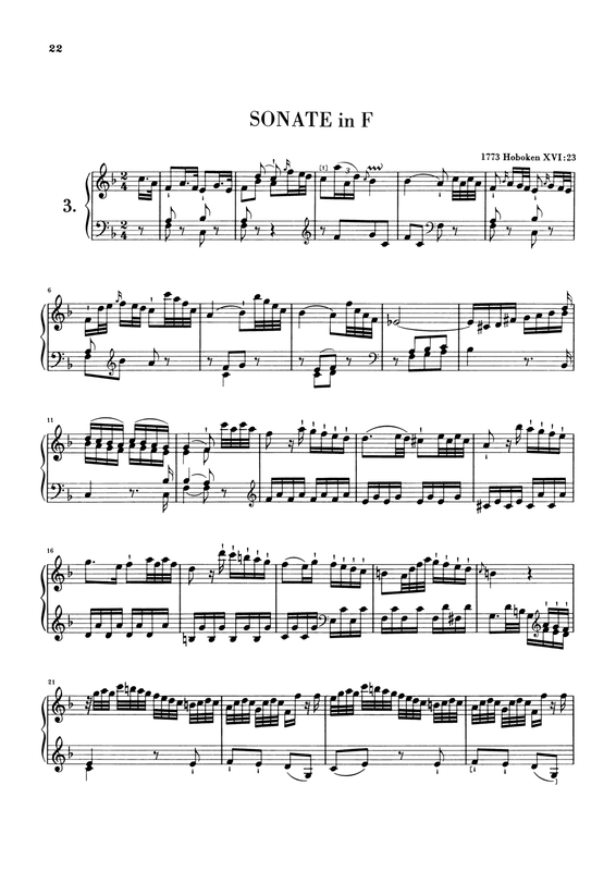 Keyboard Sonata in F major, Hob.XVI:23