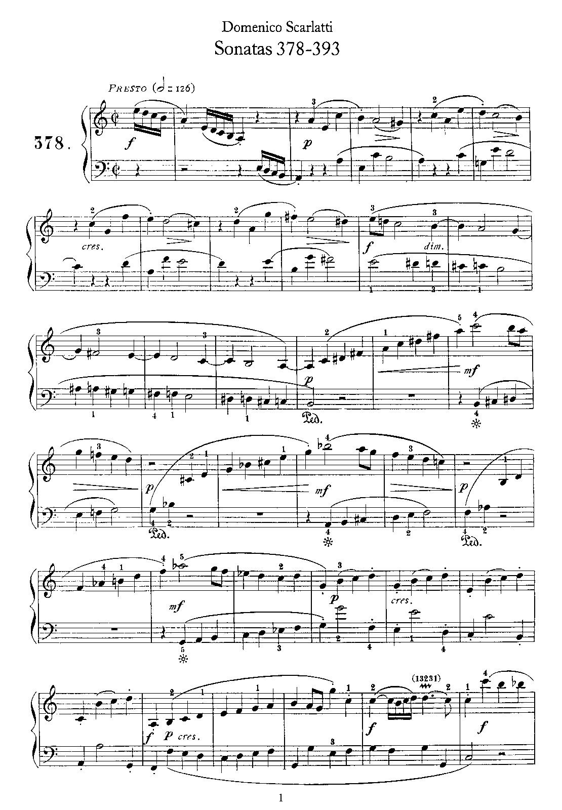 Keyboard Sonata in A minor, K.3