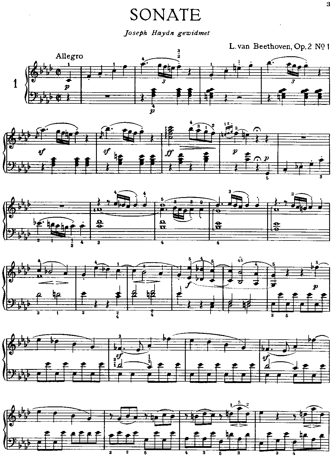 Piano Sonata No.1, Op.2 No.1