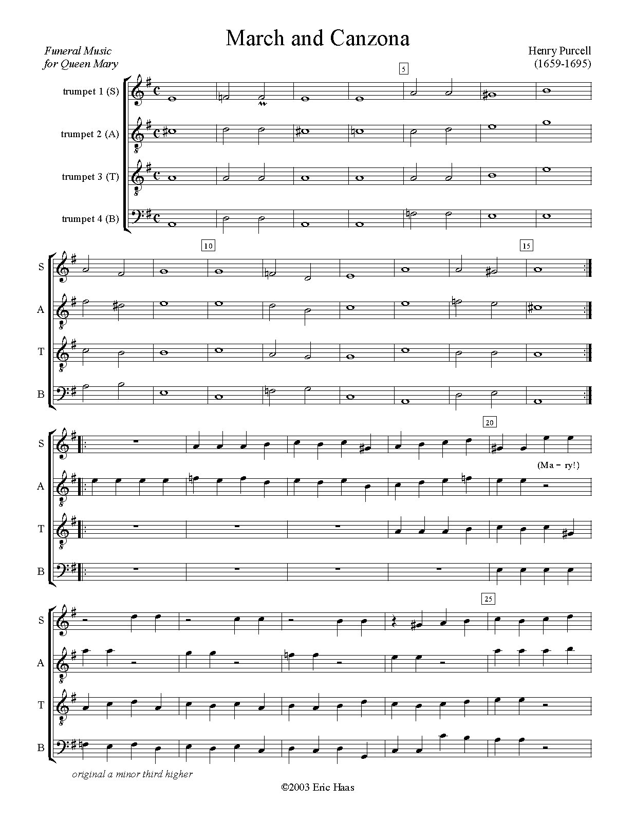 Music for the Funeral of Queen Mary, Z.860