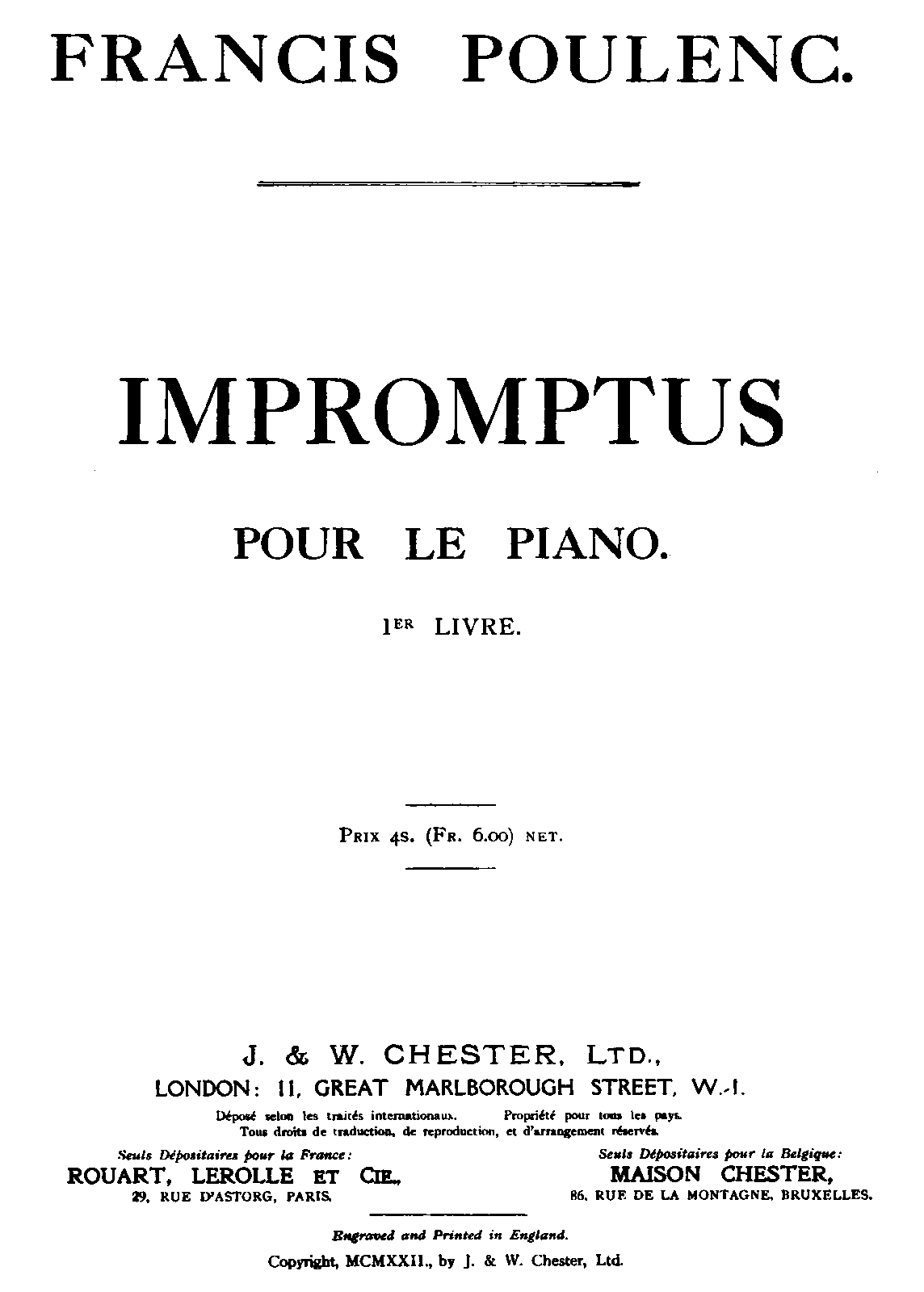 Impromptus, FP 21