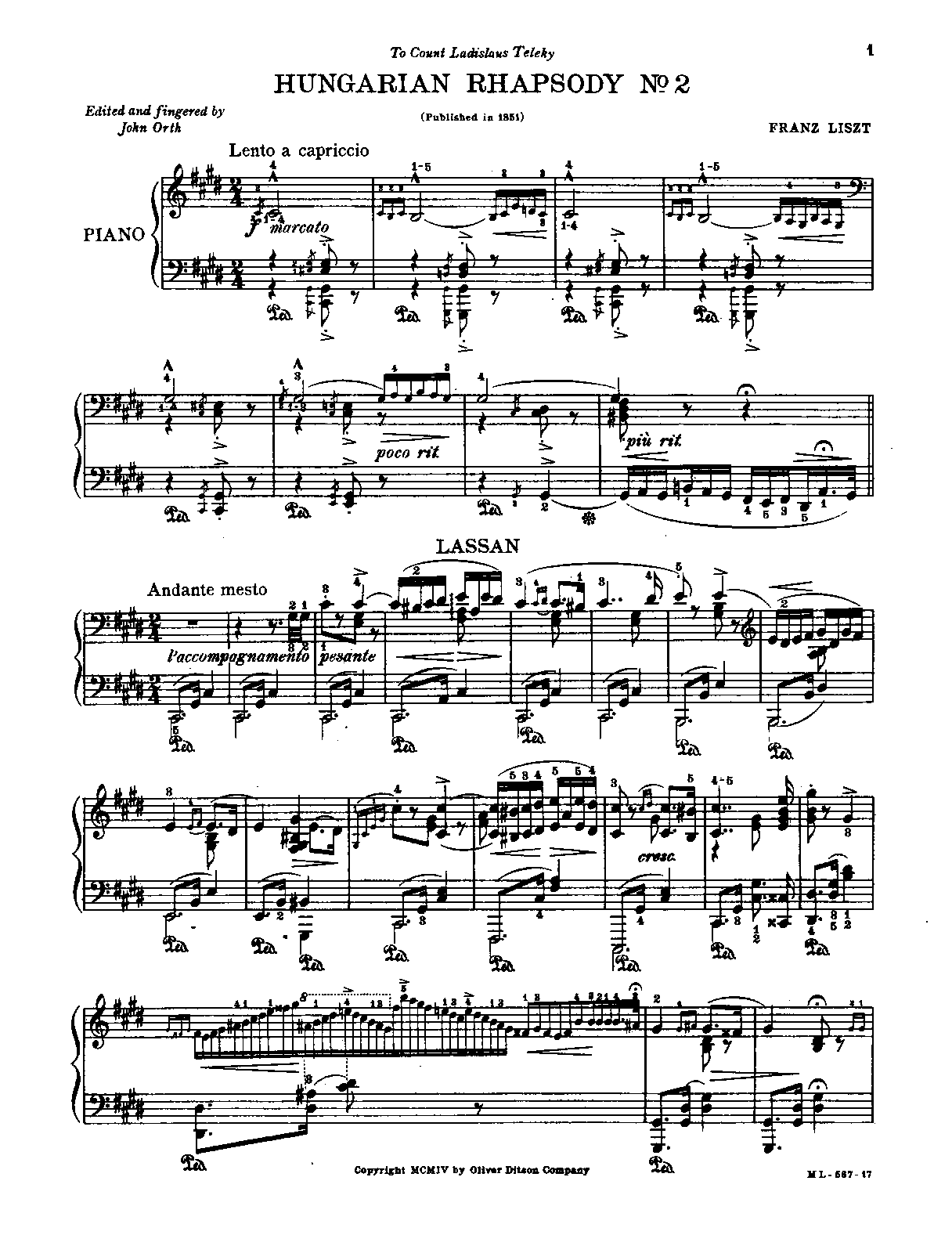 Hungarian Rhapsody No.2, S.244/2