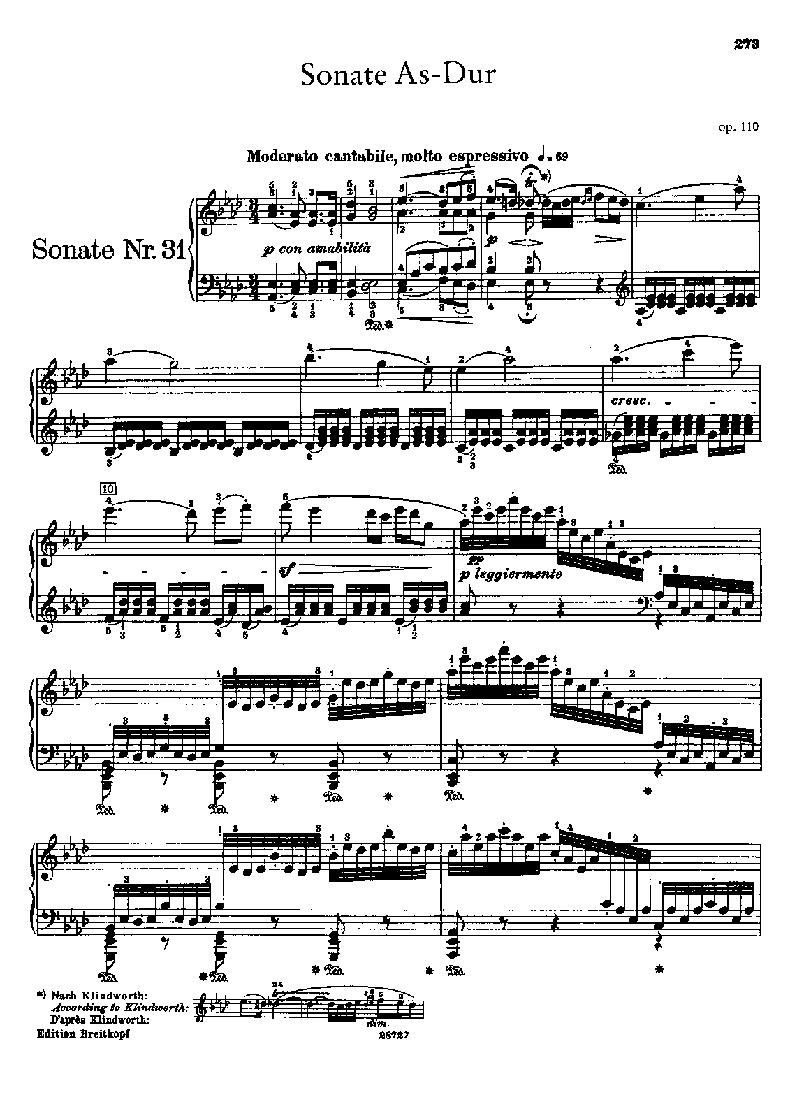 Piano Sonata No.31, Op.110