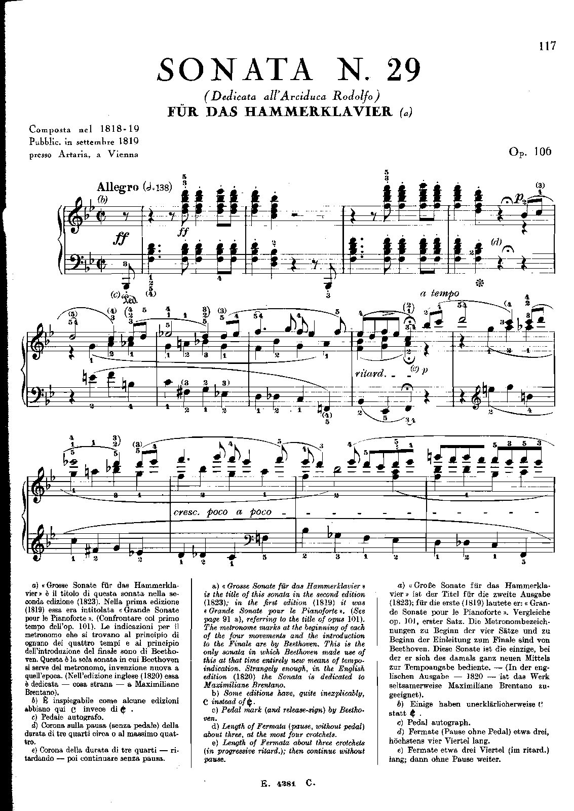 Piano Sonata No.29, Op.106