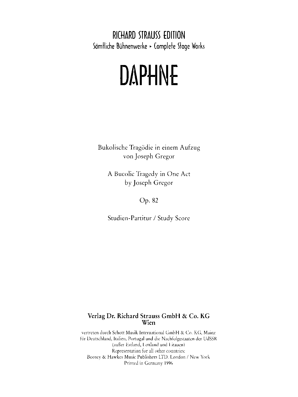 Daphne, Op.82