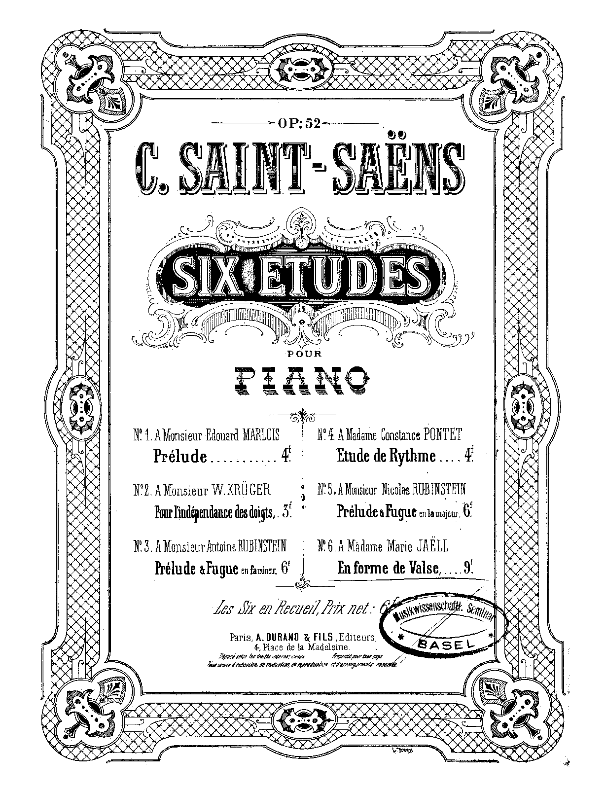 6 Études, Op.52