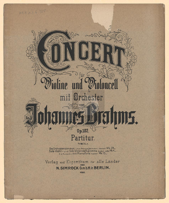 Concerto for Violin and Cello, Op.102