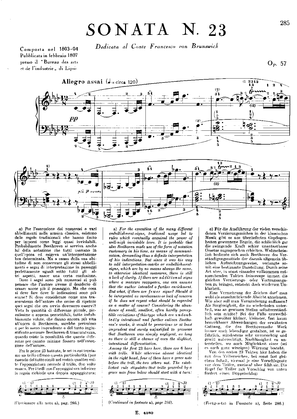 Piano Sonata No.23, Op.57