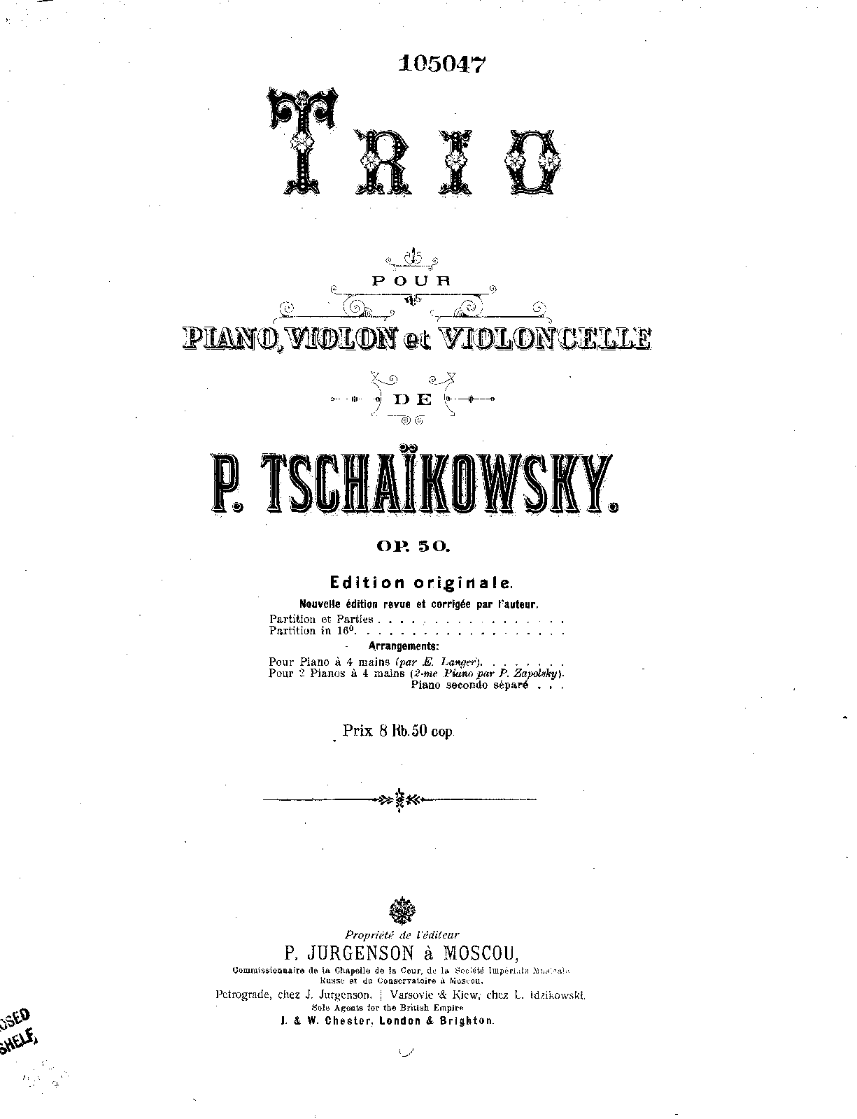 Piano Trio, Op.50