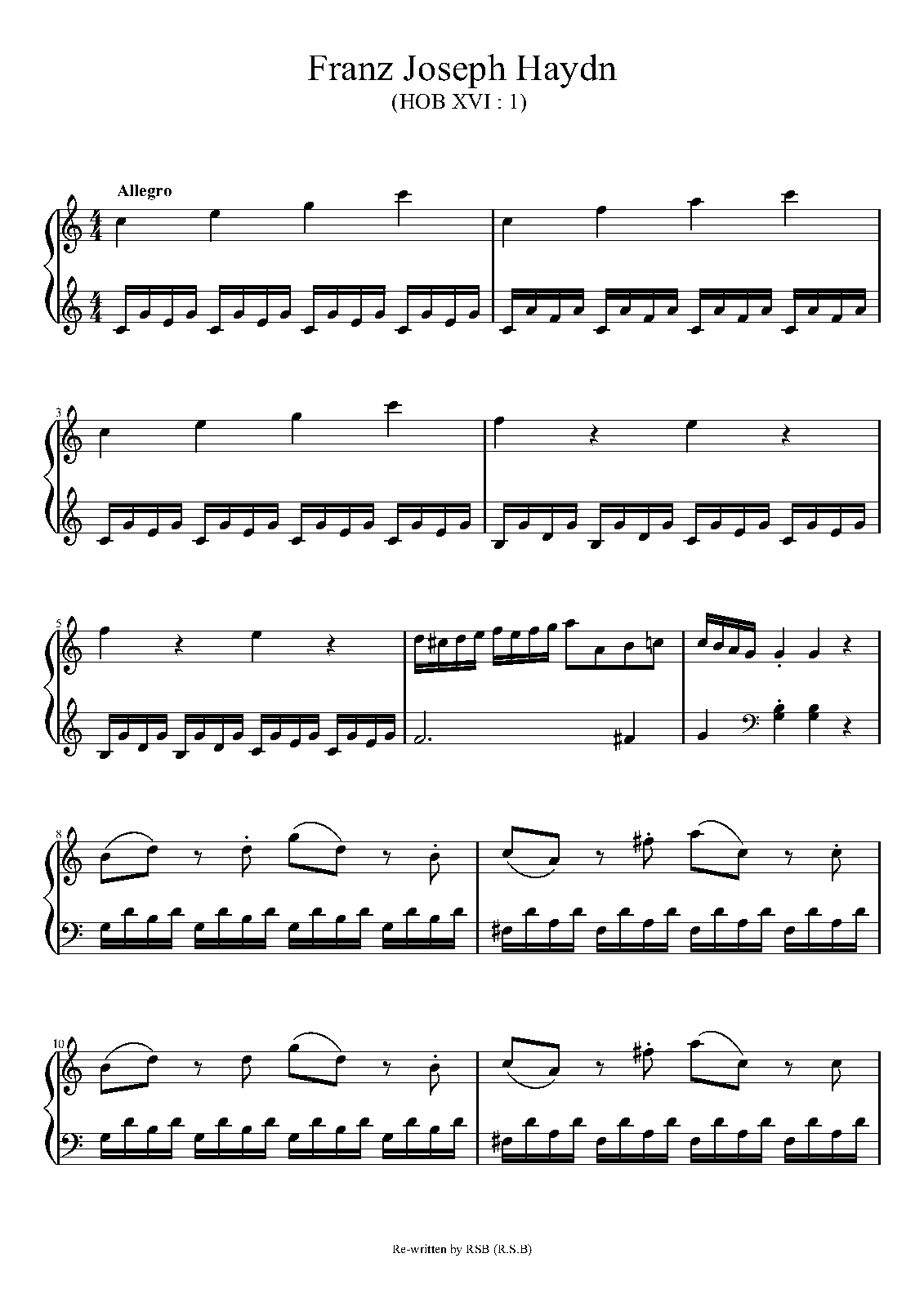 Divertimento in C major, Hob.XVI:1