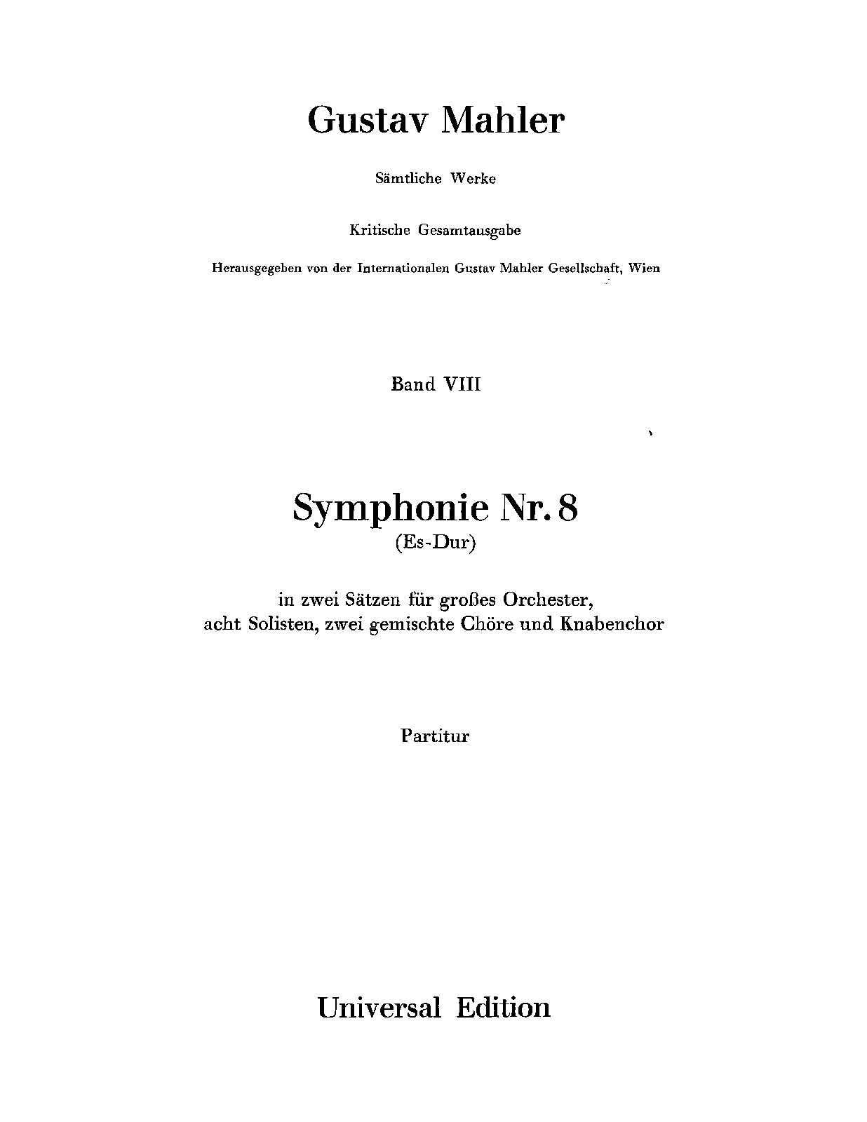 Symphony No.8, GMW 48