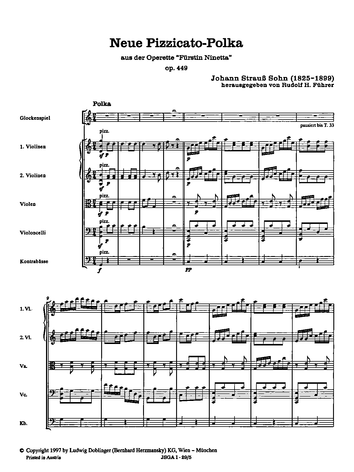 Neue Pizzicato-Polka, Op.449