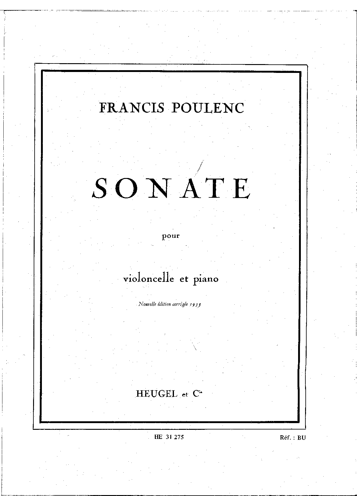 Cello Sonata, FP 143