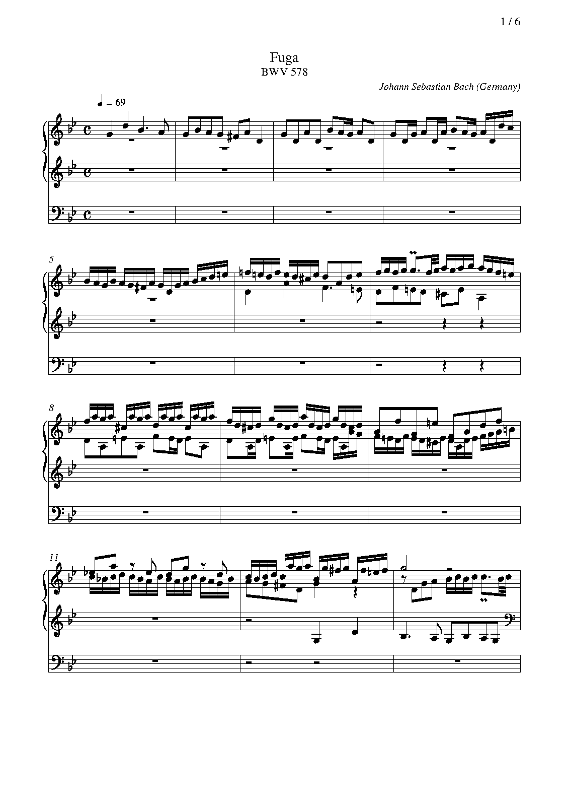 Fugue in G minor, BWV 578