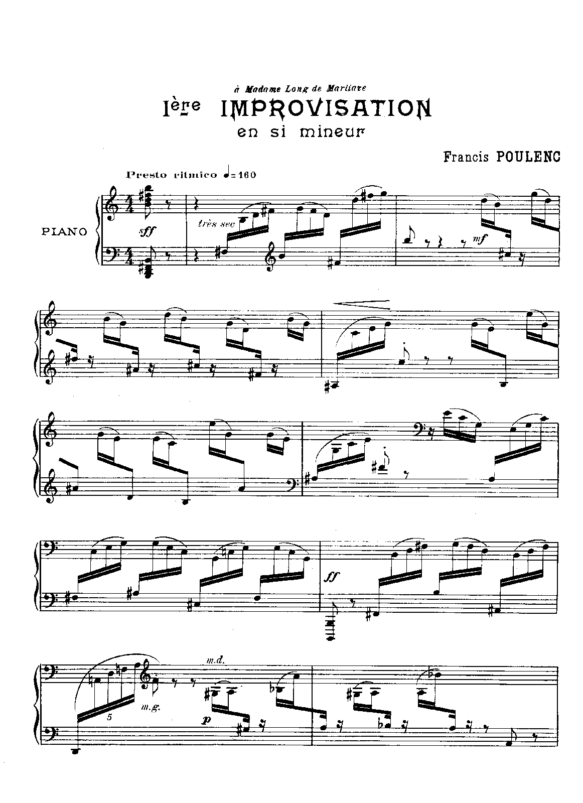 10 Improvisations, FP 63