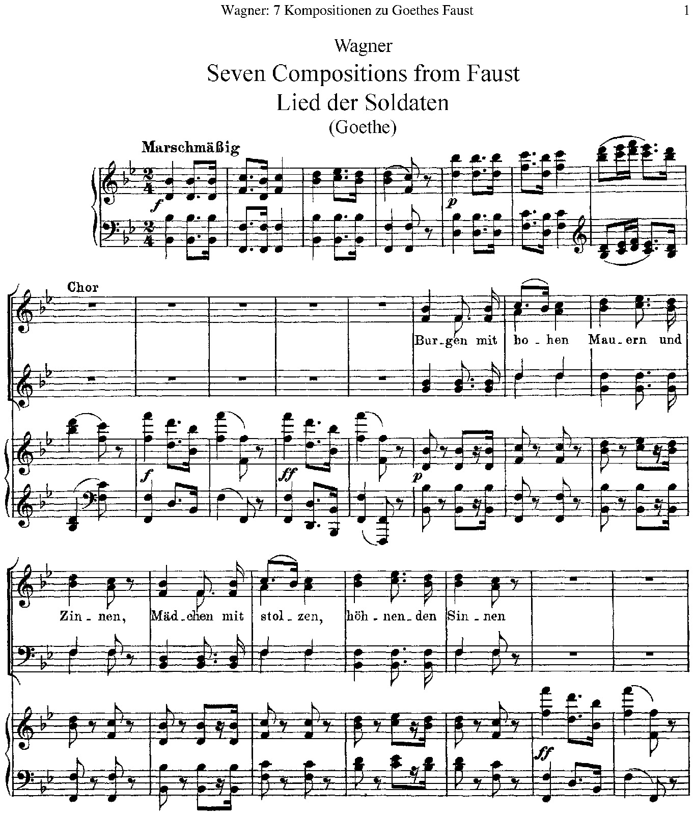 7 Kompositionen zu Goethes Faust, WWV 15