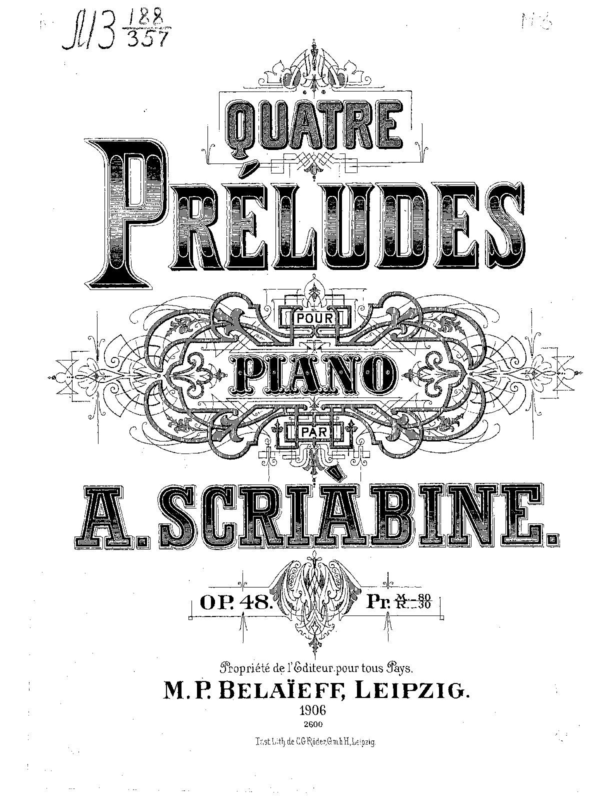 4 Preludes, Op.48