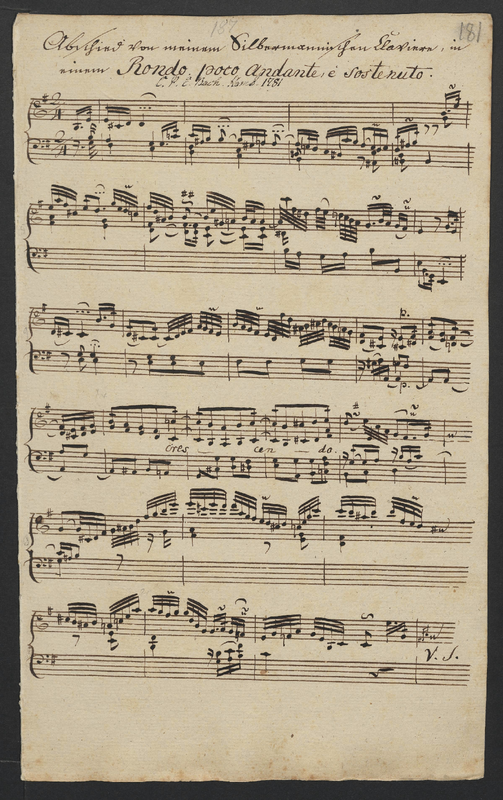 Abschied von meinem Silbermannischen Claviere in einem Rondo, H.272
