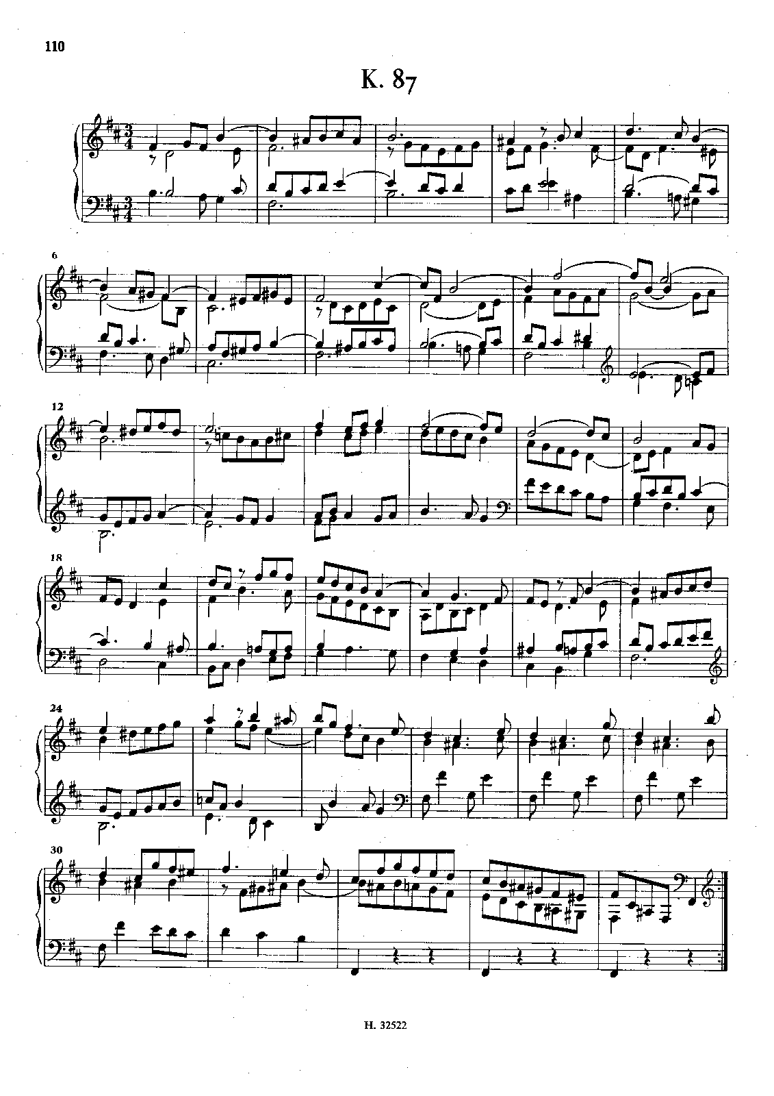Keyboard Sonata in B minor, K.87
