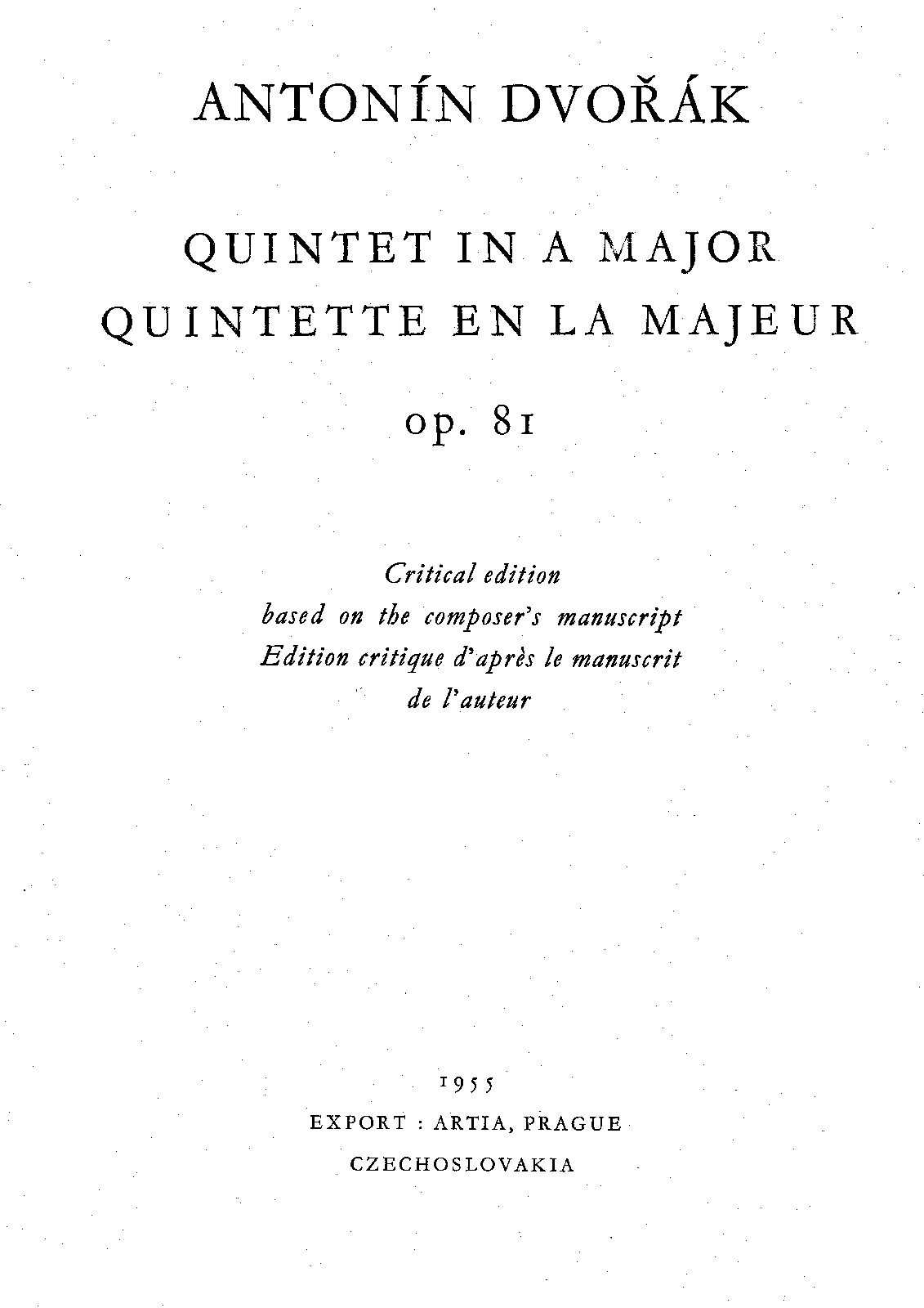 Piano Quintet No.2, Op.81