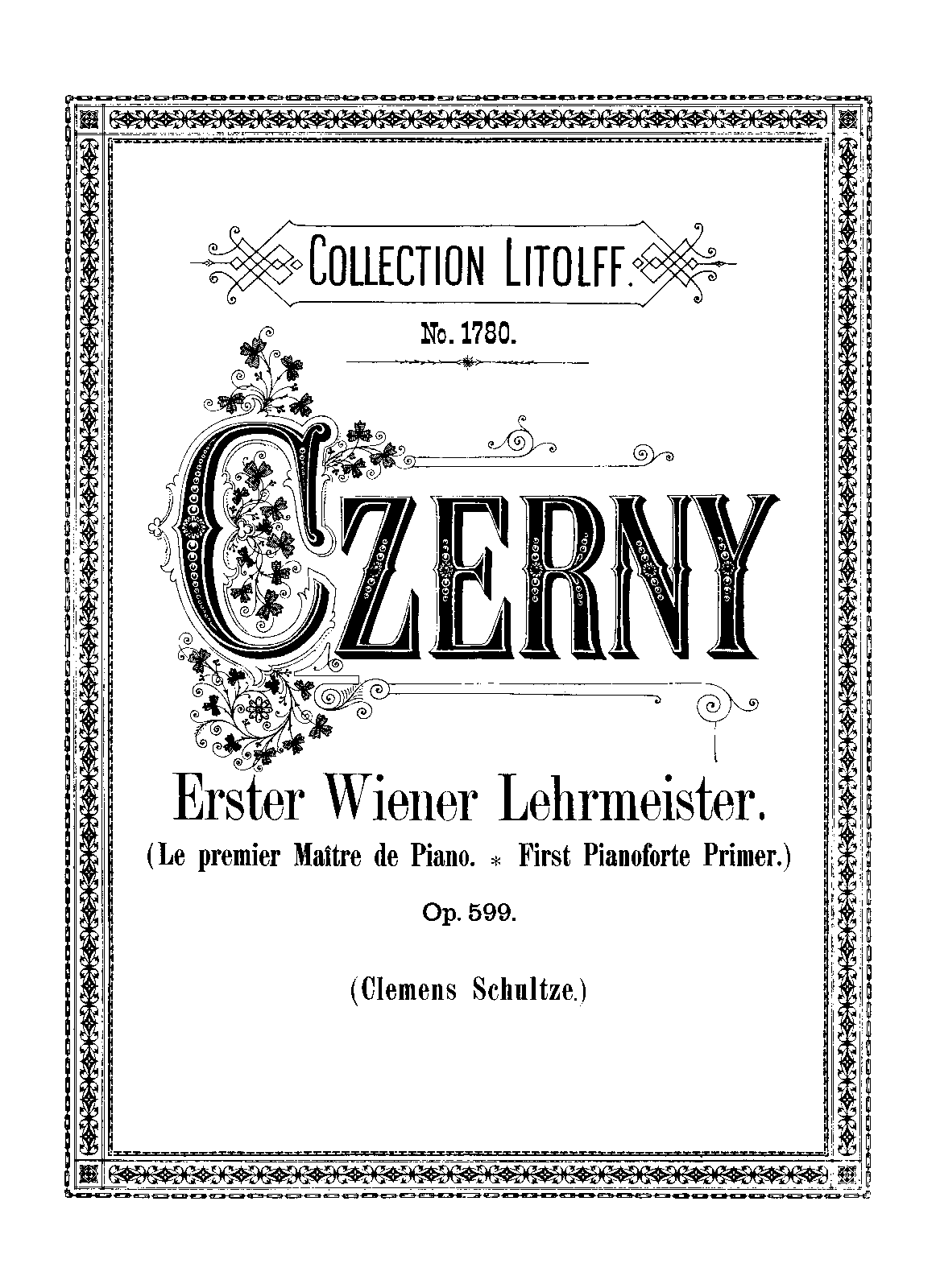Erster Wiener Lehrmeister im Pianoforte-Spiel, Op.599
