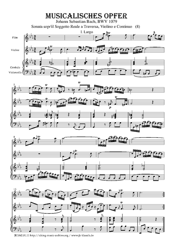 Musikalisches Opfer, BWV 1079