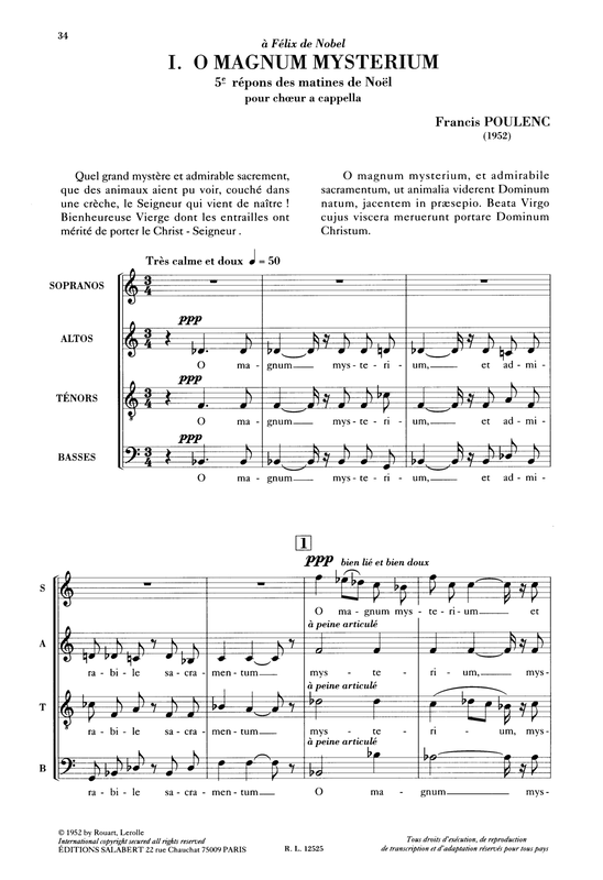 4 Motets pour le temps de Noël, FP 152