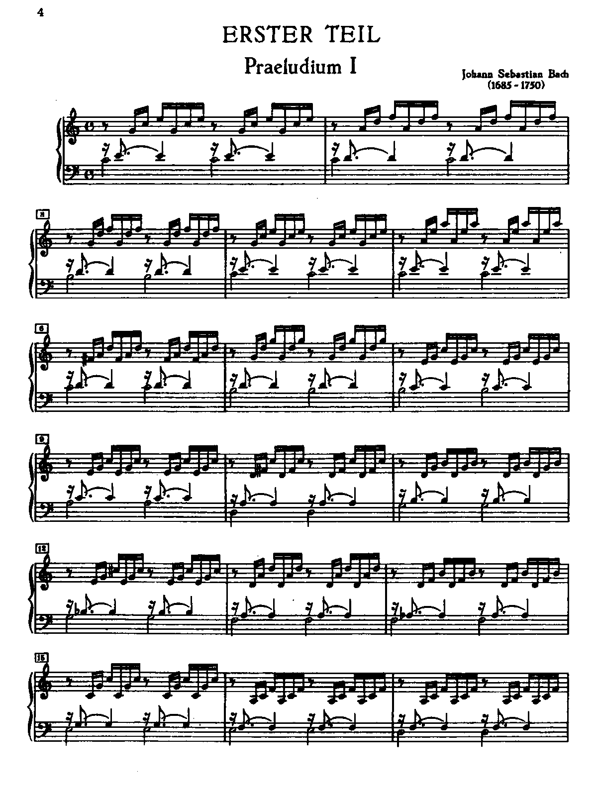 Das wohltemperierte Klavier I, BWV 846-869