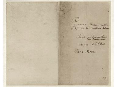 Matthäuspassion, BWV 244