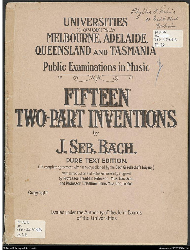 15 Inventions, BWV 772-786