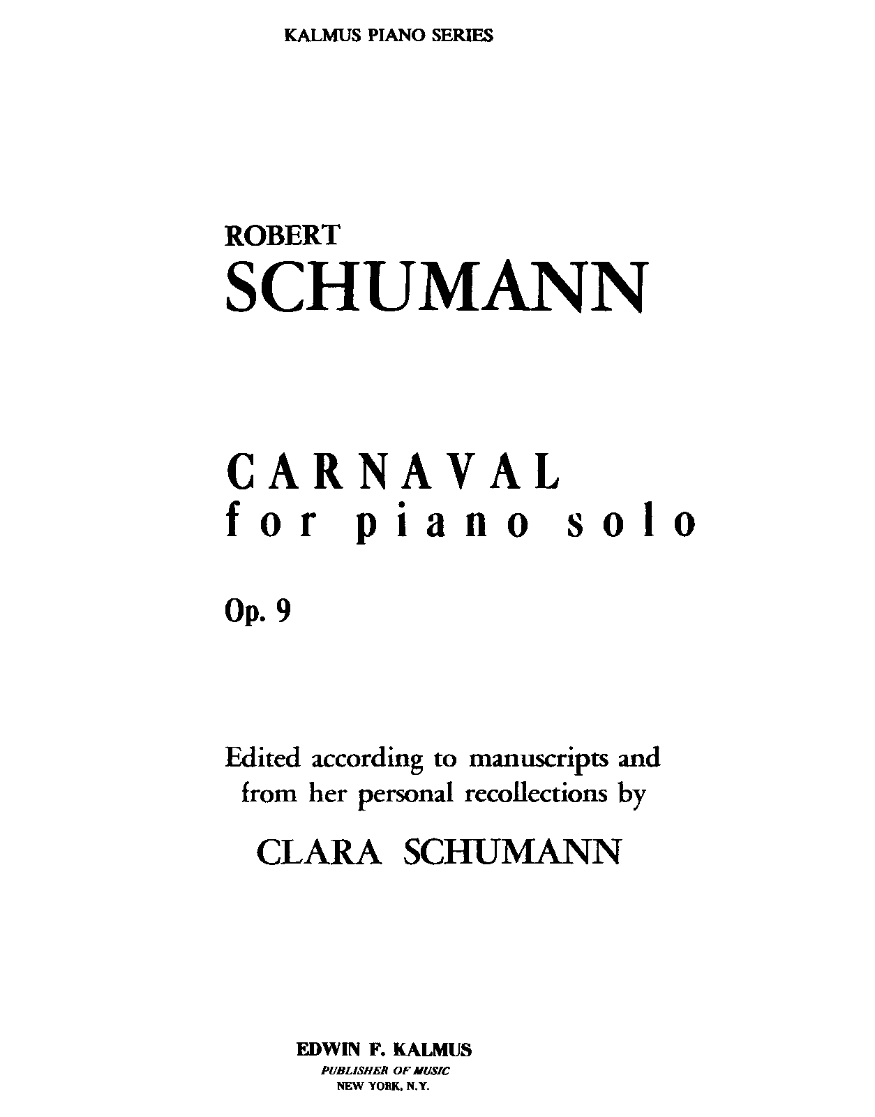 Carnaval, Op.9