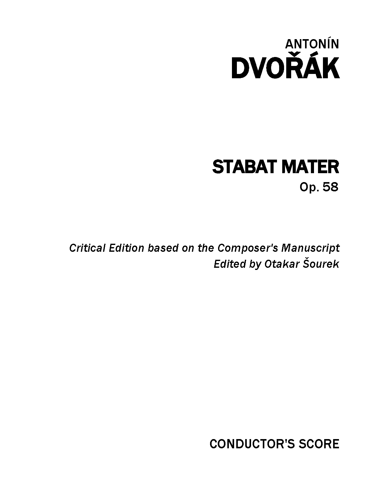 Stabat Mater, Op.58