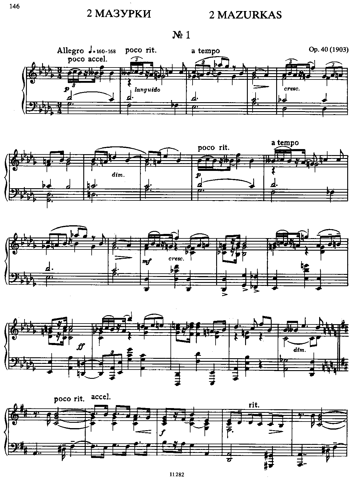 2 Mazurkas, Op.40