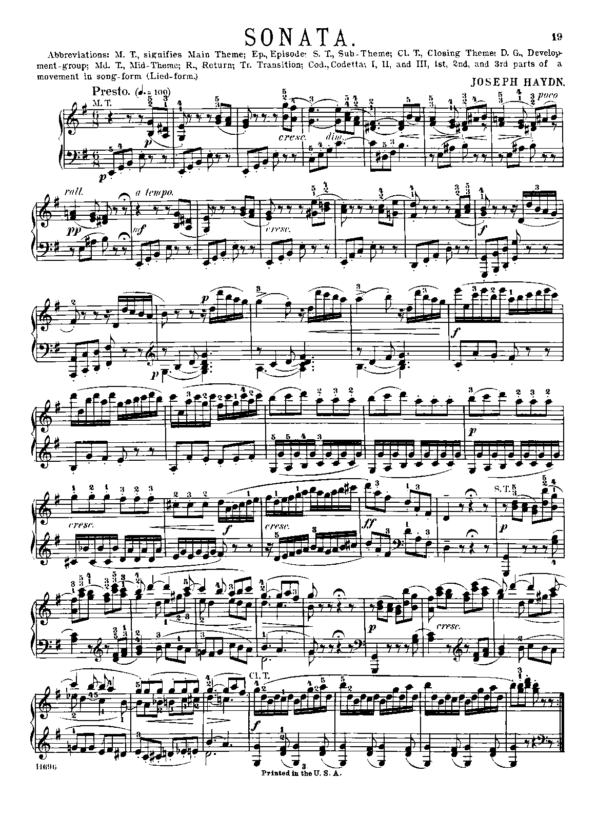 Keyboard Sonata in E minor, Hob.XVI:34