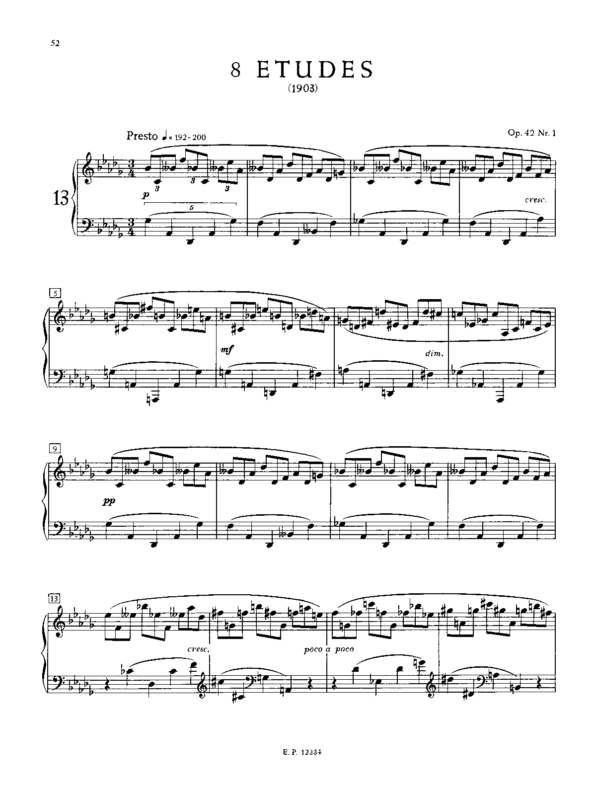 8 Etudes, Op.42
