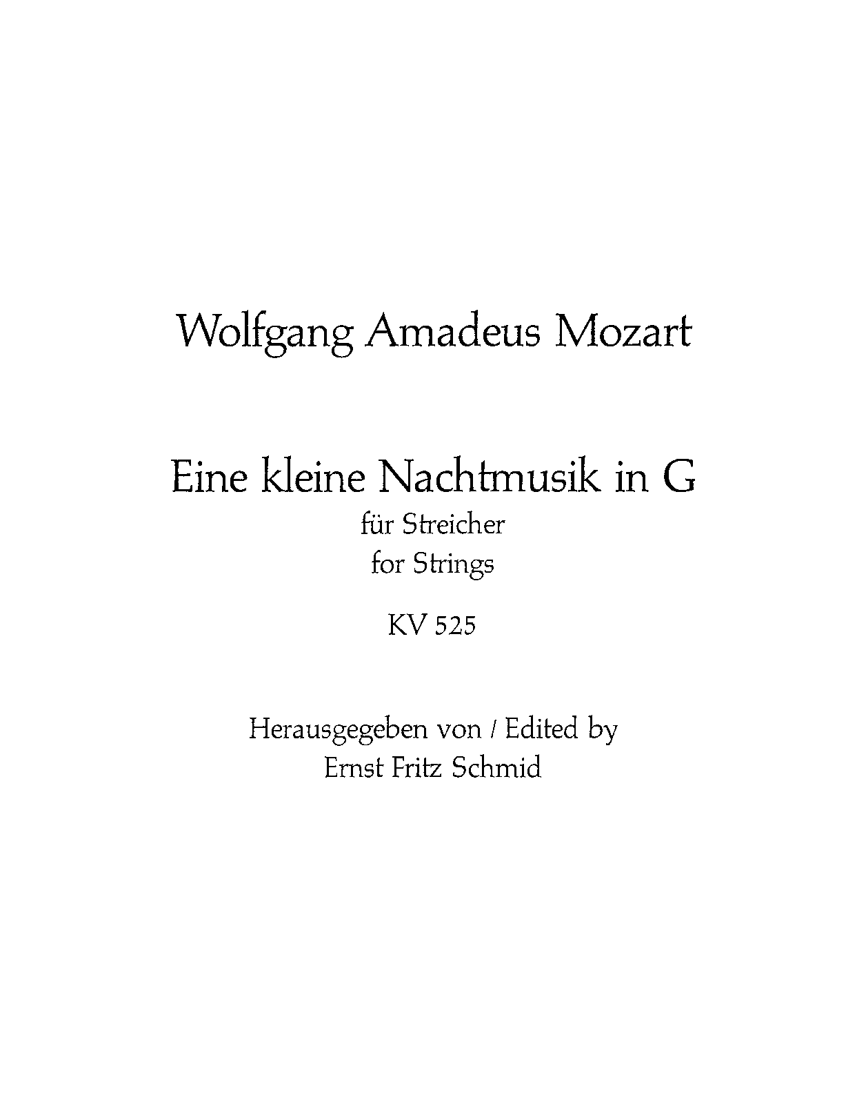 Eine kleine Nachtmusik, K.525