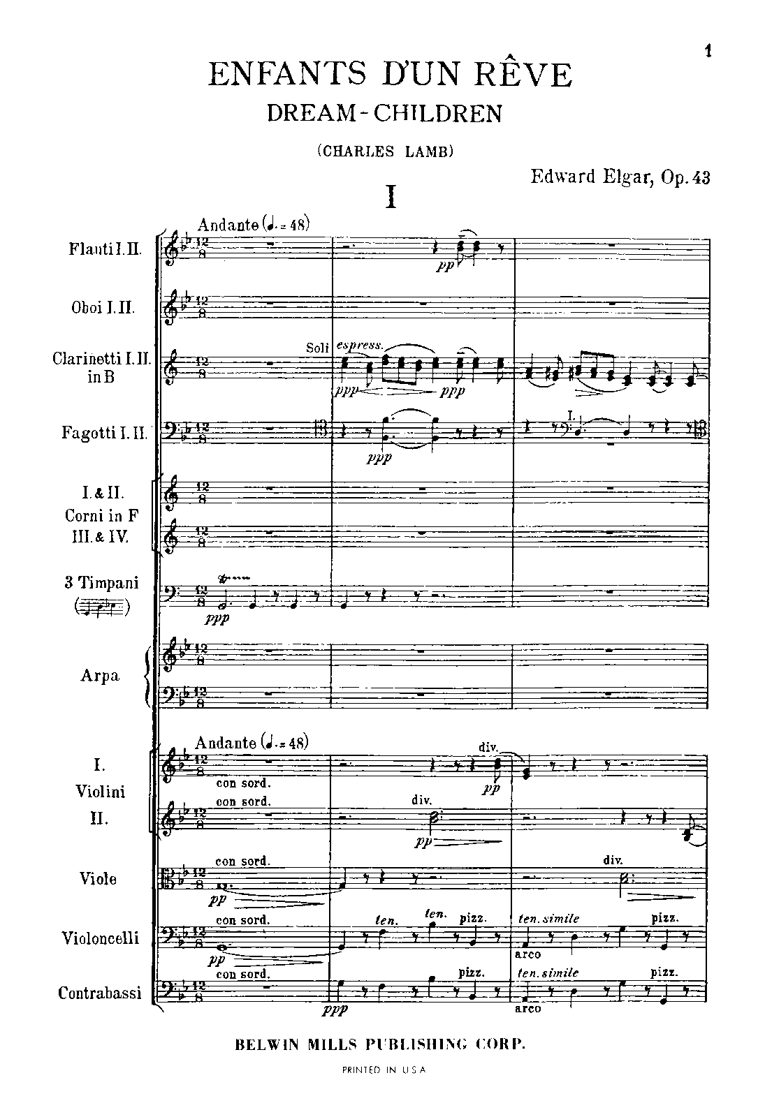 Dream Children, Op.43
