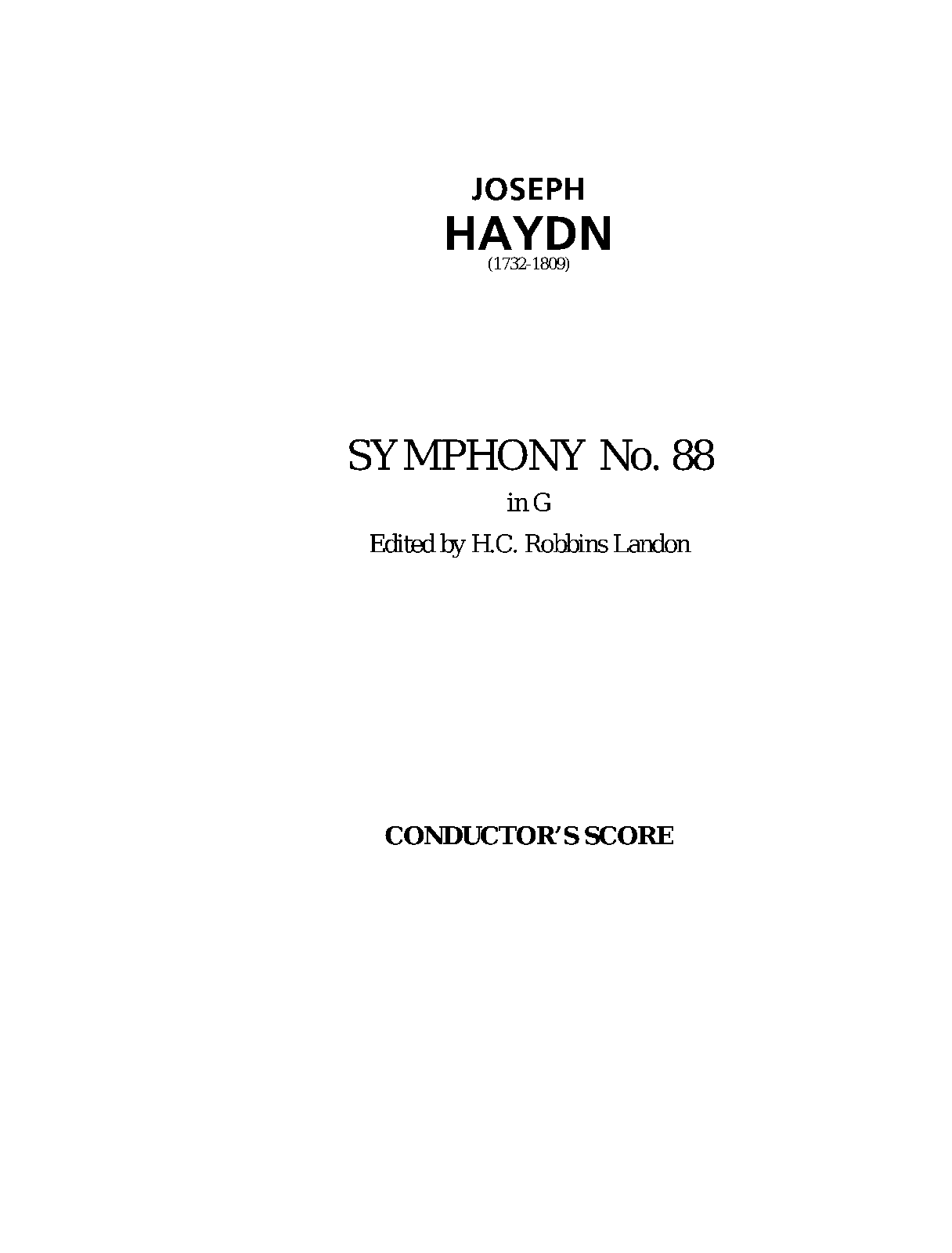Symphony No.88 in G major, Hob.I:88