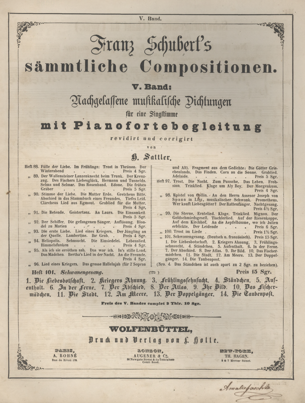 Schwanengesang, D.957