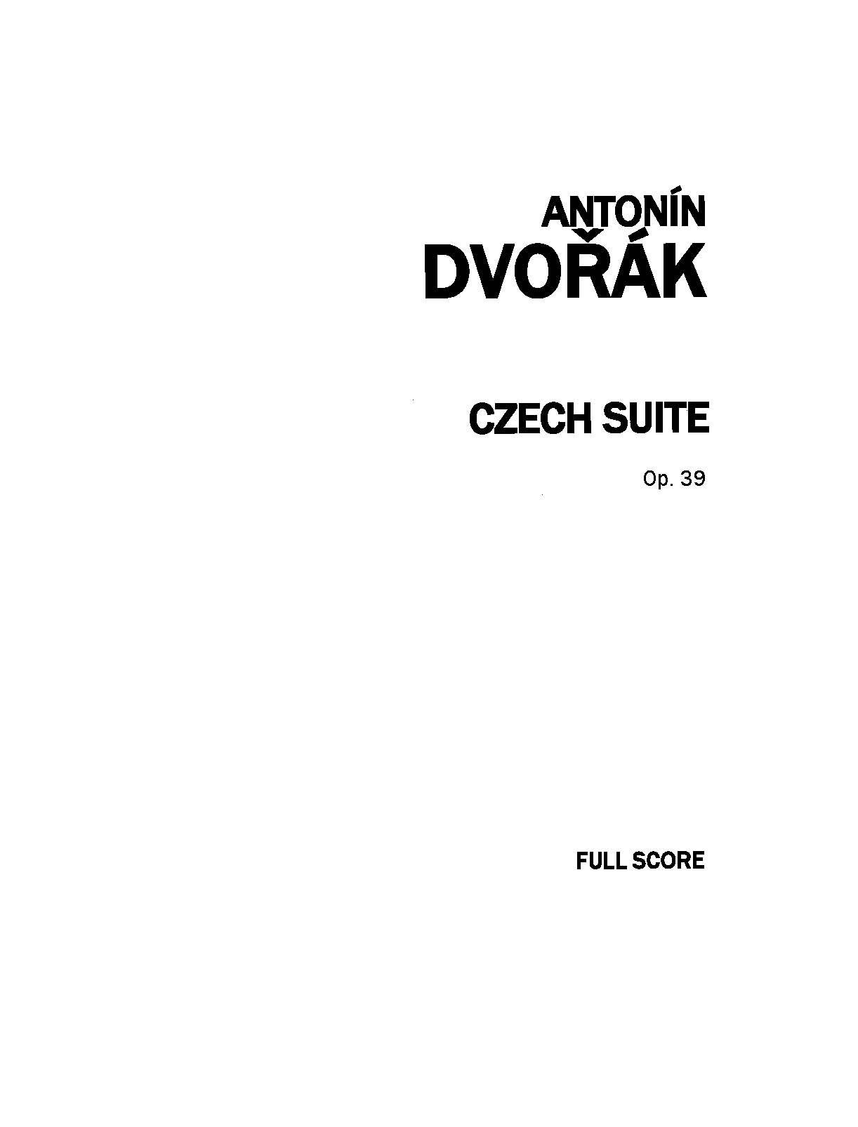 Czech Suite, Op.39
