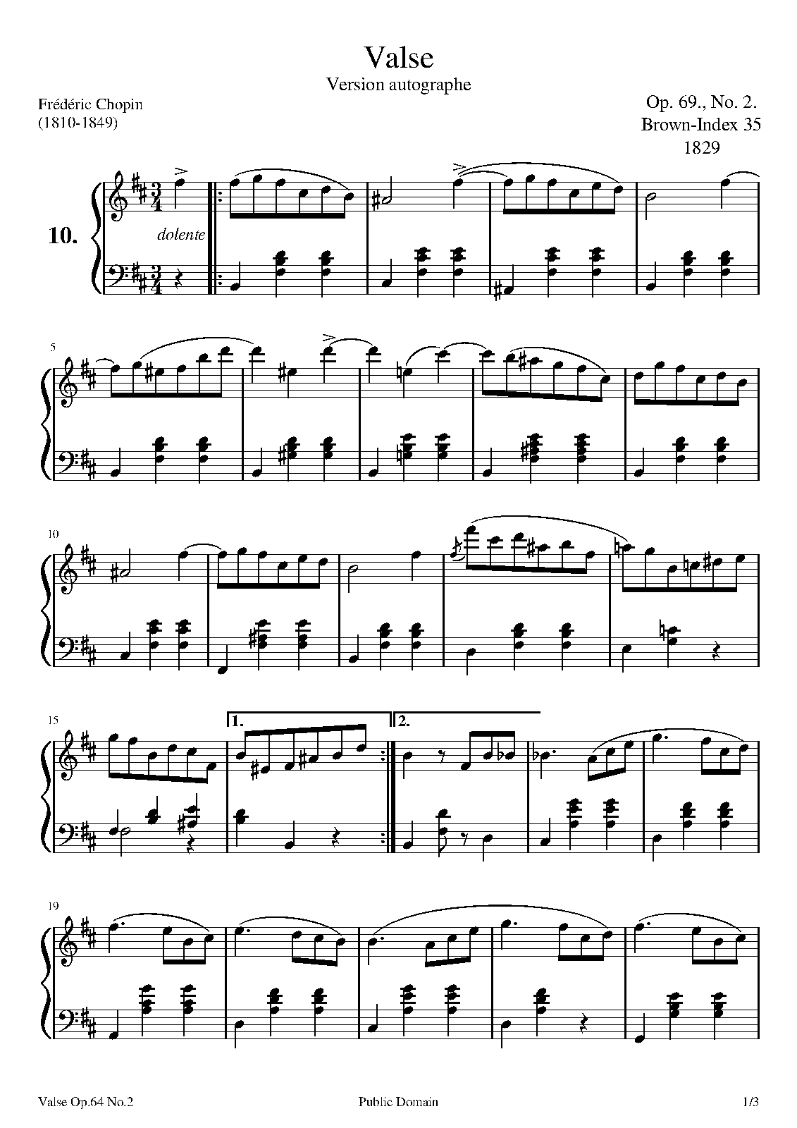 Waltzes, Op.69