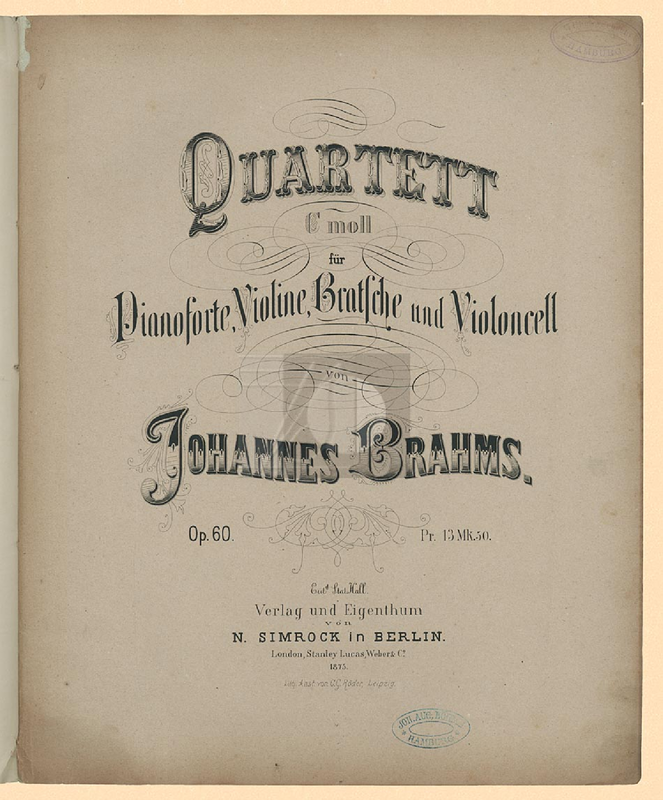 Piano Quartet No.3, Op.60