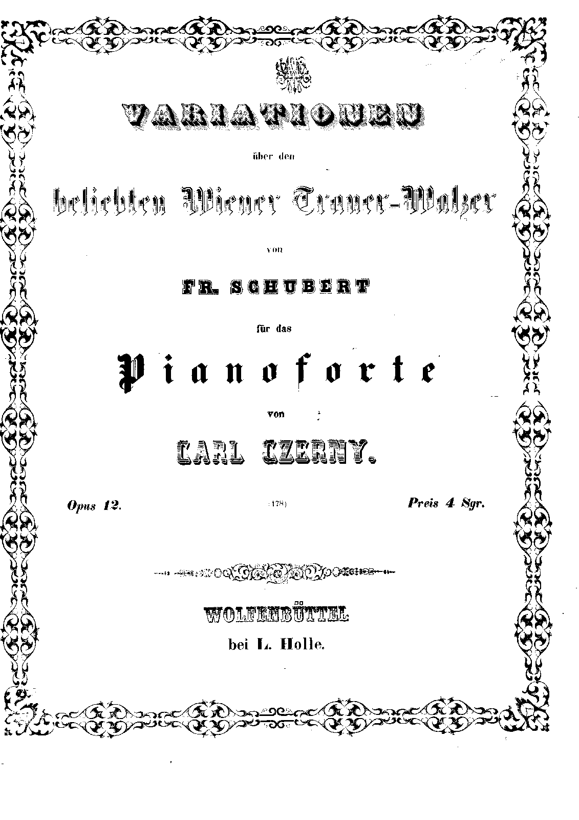 Variationen über einen beliebten Wiener-Walzer, Op.12